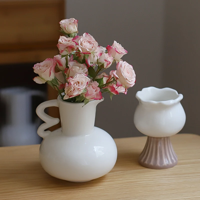

Exquisite Nordic Elegant Decoration Vase Hotel & Home Office Decor Cheap Modern Ear Vase Ceramic Flowers Vase