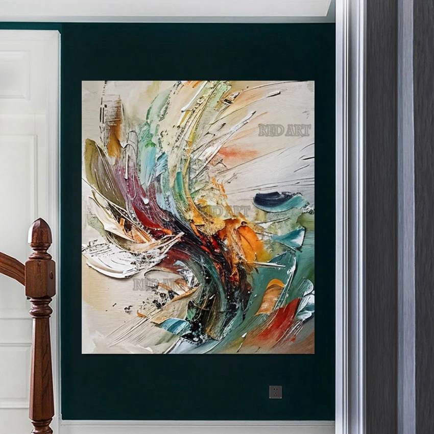 3D Thickness Acrylic Paints Texture Abstract Knife Art Unframed Wall Decorative Hangings Painting Large Panel Set Colors Artwork 3D Thickness Acrylic Paints Texture Abstract Knife Art Unframed Wall Decorative Hangings Painting Large Panel Set Colors Artwork