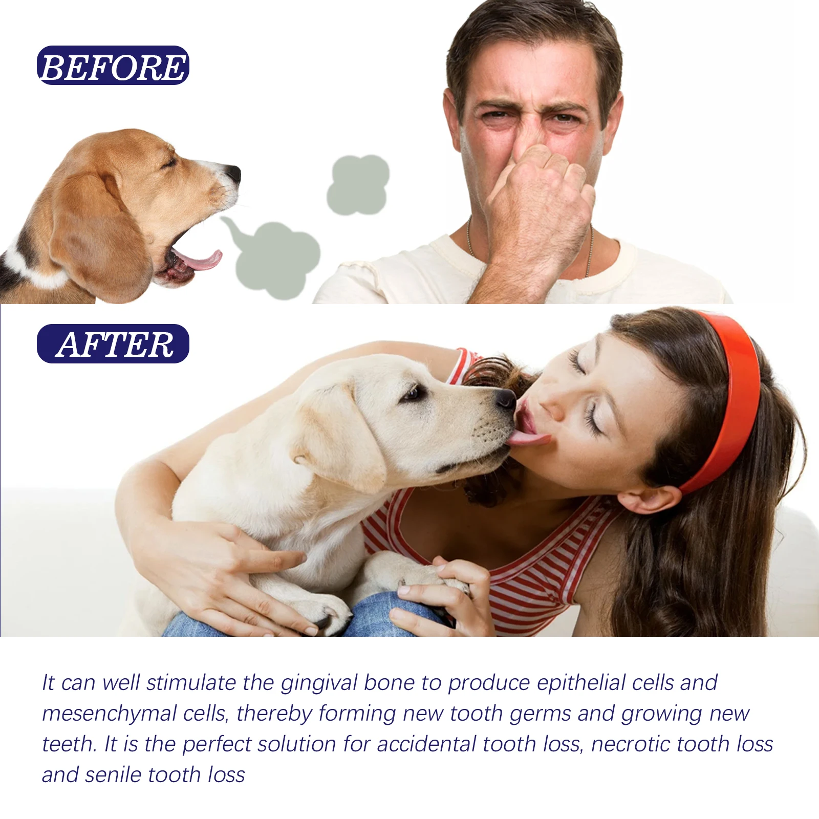 YEGBONG Pet Toothpaste 50g, Anti-gingivitis Enzyme Toothpaste Reduces Plaque And Tartar Buildup And Is Safe For Puppies