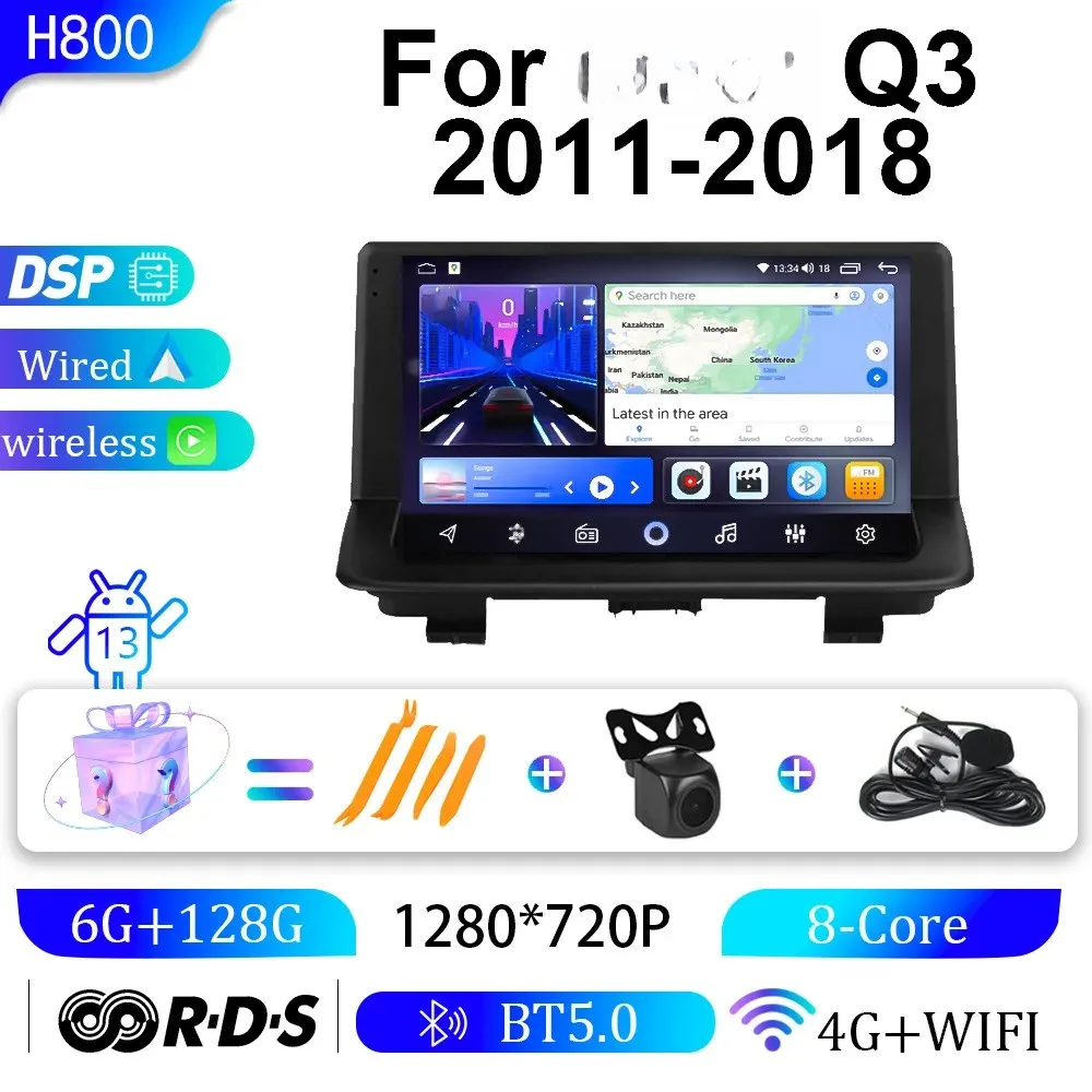Suministros transfronterizos para Odyssey Q3 Car 11-18 Android Pantalla grande Navegador GPS Máquina integrada