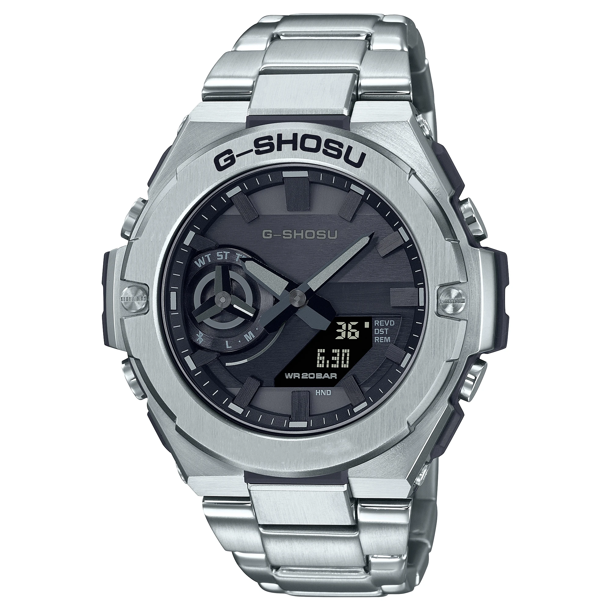 Men's Electronic GST Watch Full Function LED Alloy Large Dial World Time Full Function 500 Oak Series 2