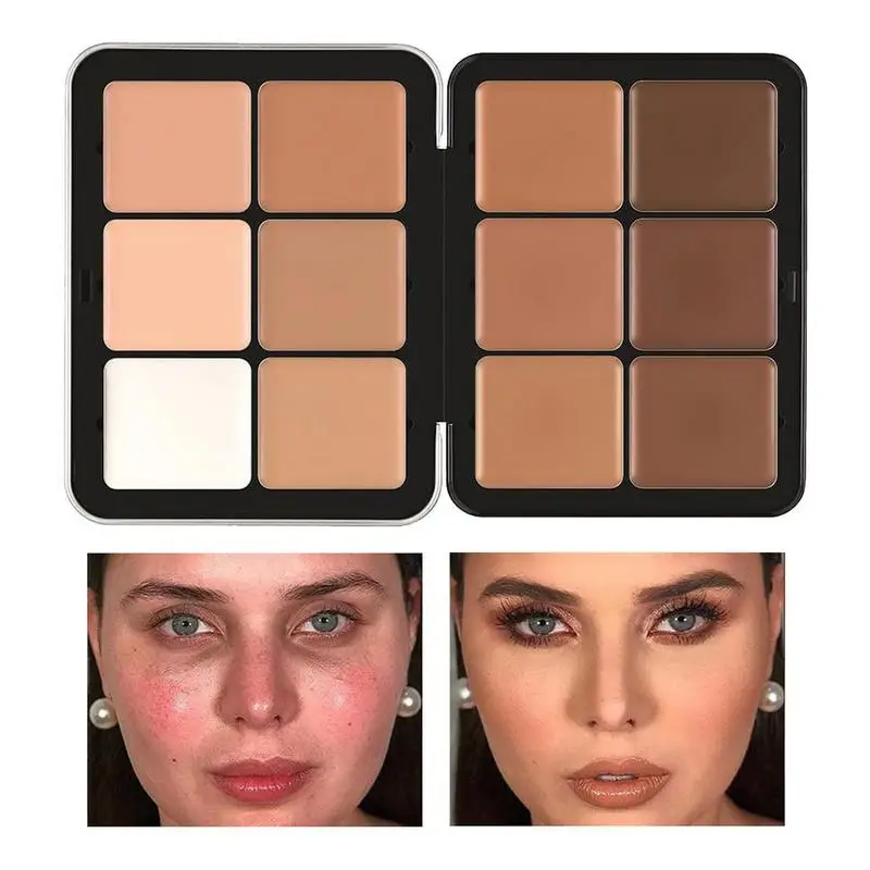 

Concealer Makeup Palette 12-Color Waterproof Skin Color Corrector Face Concealer Professional Cream Contouring Makeup Full