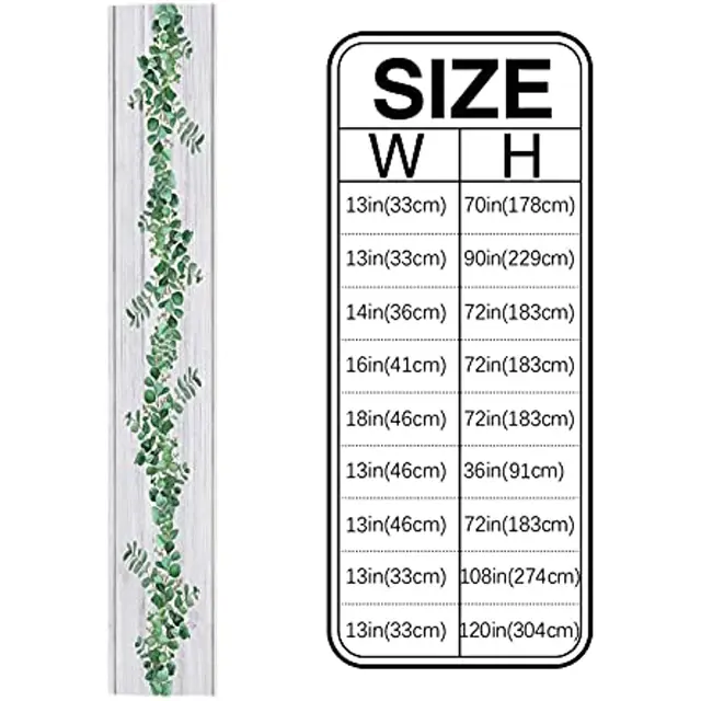 Tavaszi Zöld Virágüzem Fa Gabona Vászon Asztal Futó Esküvői Dekoráció Étkezőasztal Konyhai Party Dekorációhoz - Image 5