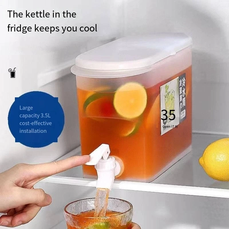 Cold water pitcher 3.5L Large Capacity Cold Kettle Faucet Refrigerator Iced Beverage Dispenser Spigot