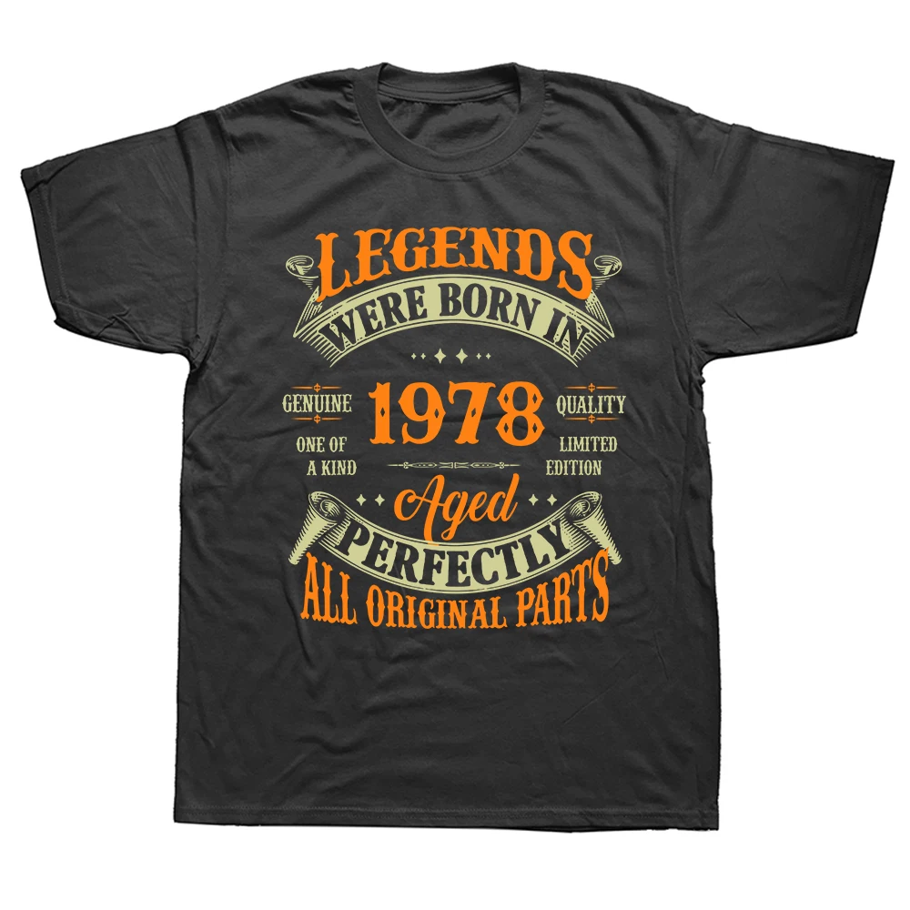 Vintage 1978 Herren T-Shirt Sommer Lustig Euro-Größe O-Ausschnitt Baumwolle Maßgeschneidert Kurzarm Markenkleidung T-Shirts Harajuku Streetwear
