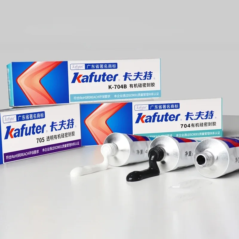 Kafuter Silicone Industrial Adhesive 45g K-704 705 704B RTV Silicone Rubber Glue diy panel repair glue