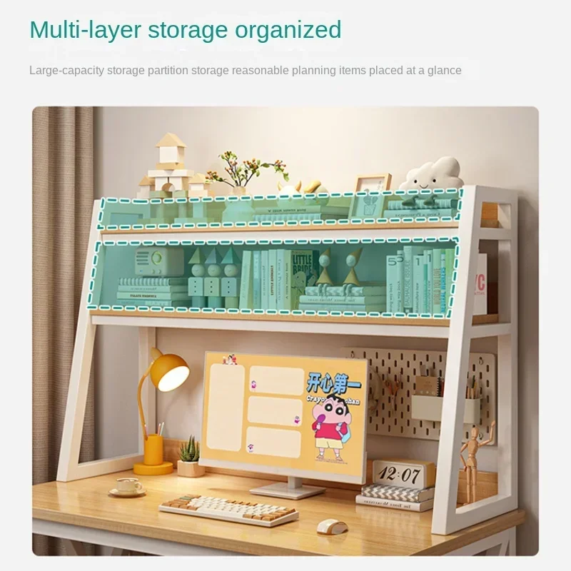 Wooden Multi-layer Table Bookshelf Multi-layer Space-saving Book Organizing Shelf for Students' Desk Storage