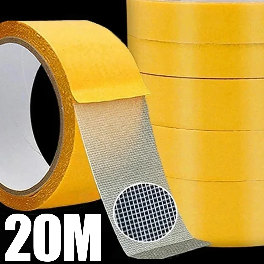 Description Picture 3 of itemNew Super Thin Double Sided Adhesive Tape Strong Fixation Transparent Sticky Tape Mesh Waterproof Traceless Powerful Grid Carpet