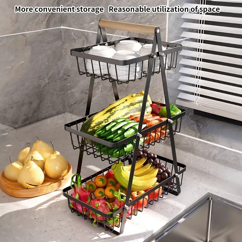 Three-tier Shelves Creative Two Layer Hollow Grids Fruit Baskets Home Livingroom Dried Fruit Snack Storage Rack Removable Holder