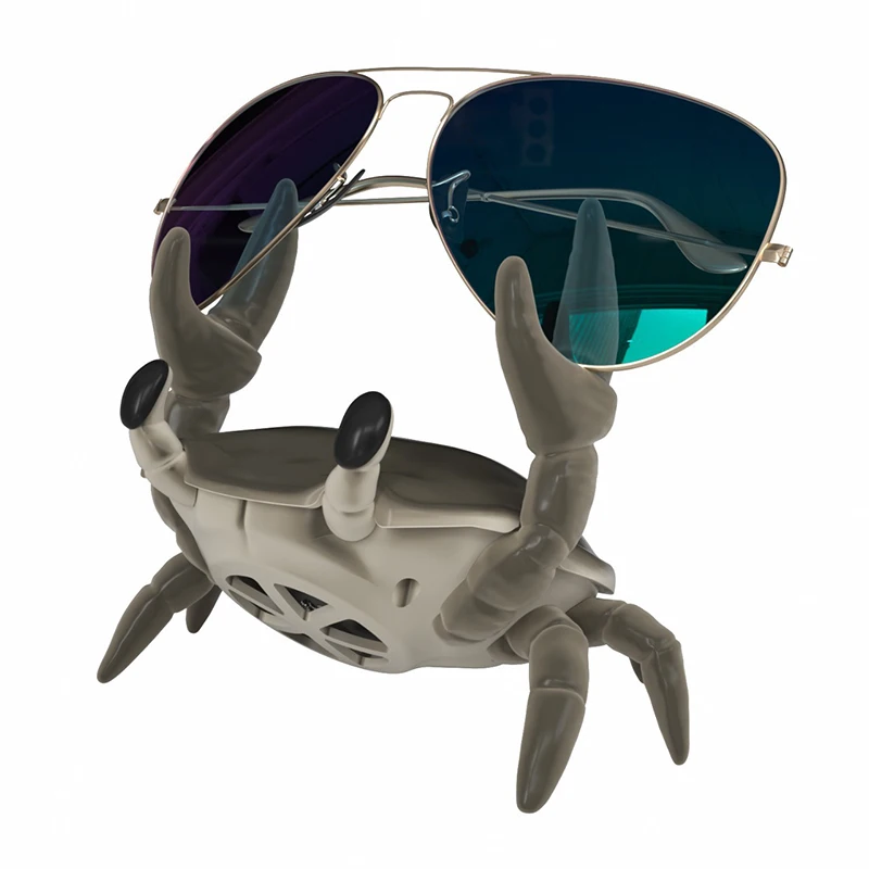 Creative Crab Shape Bluetooth Mini Speaker Phone Holder Portable Surround Sound Button Creative
