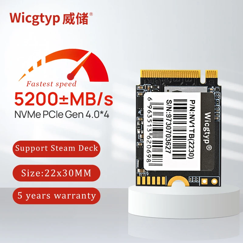 Wicgtyp Ssd 2230 M.2 Nvme Pcie 2Tb 1Tb 512Gb Ssd Per Steam Deck Mini Pc Surface Laptop Desktop M2 Nvme 4.0X4 Hard Disk Interni