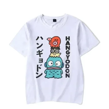 Hangyodon Japanese Men's and Women's T-shirt Retro T-shirt Short Sleeve Round Neck T-shirt Summer Clothing Y2K Top Men's Women's 1
