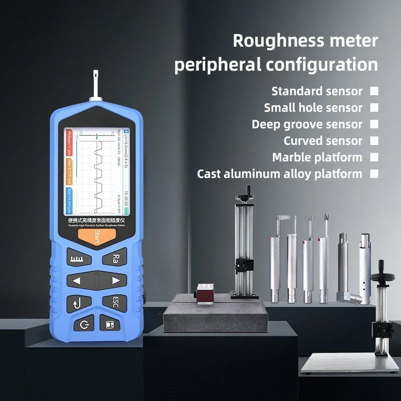OLED Digital Display Surface Roughness Tester 0.001um Precise Data Connect PC Printer Factory Lab Surface Roughness Gauge Tools