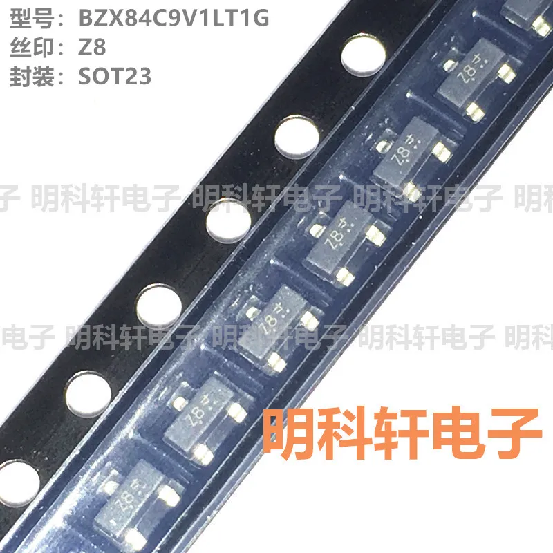 100pcs orginal new BZX84C9V1LT1G Silkscreen Z8 SOT23 9.1V SMD Zener Diode