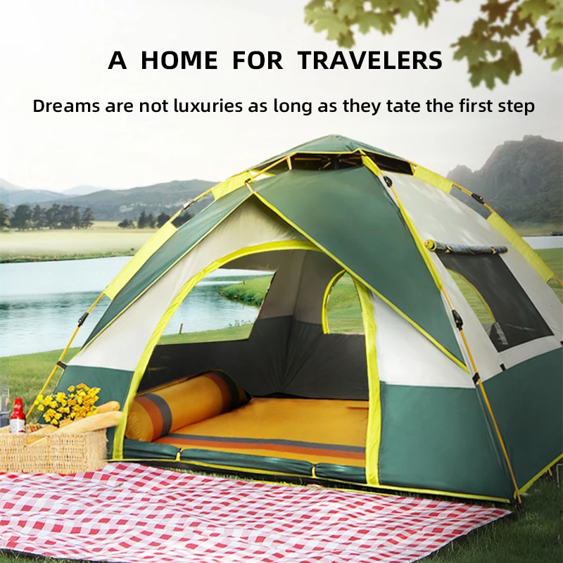 3-4 People Folding Tents, Automatically Opening Camping Tents, Portable Travel Suitable For Camping And Hiking
