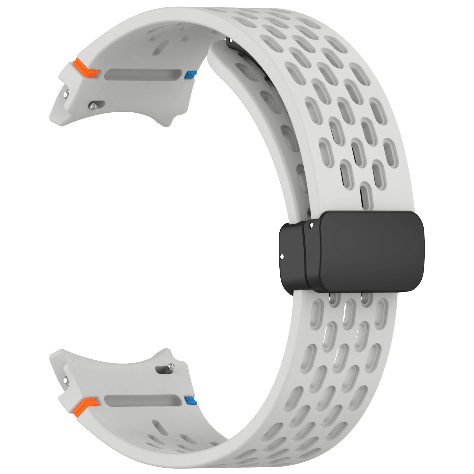 Magnetic Buckle Silicone Watch Band - 20mm Strap with No-Gap Design