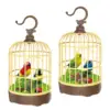 Parrot Cage  Activated  Movements Decor Singing Chirp Parakeet  Swing Toy Singing Bird for Home Desktop baby Children 6