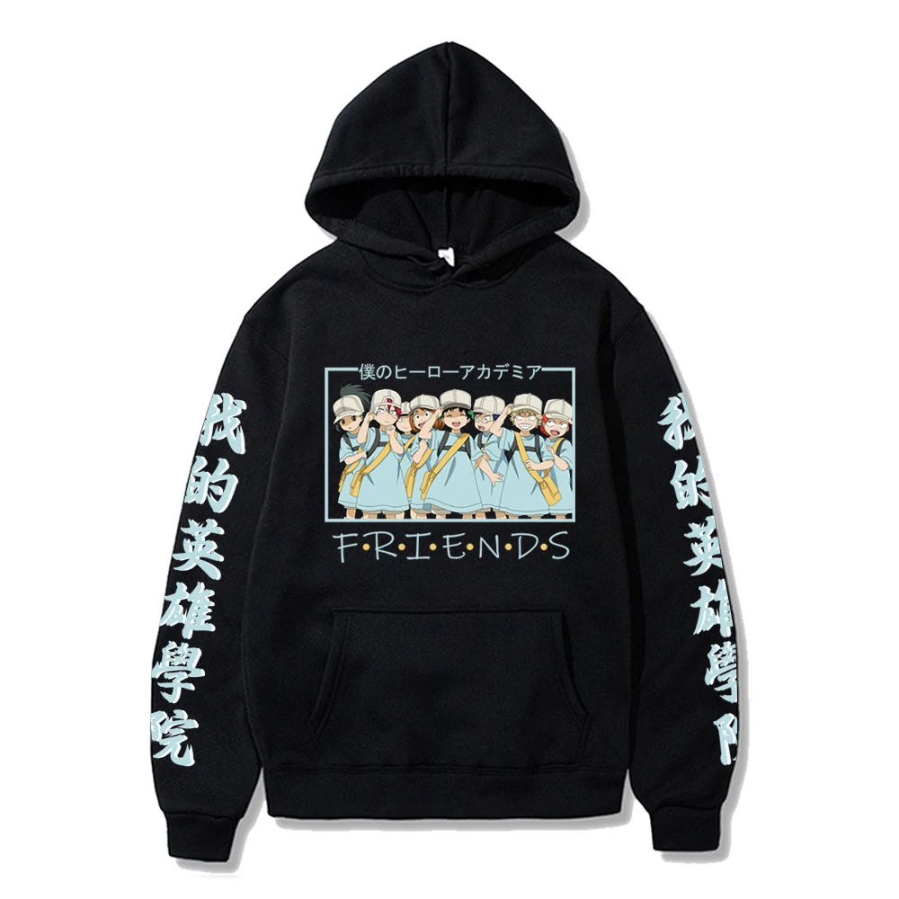 

Hoodie My Hero Academia Harajuku Anime Friend Hoode Sweatshirt Loog Sleeve Gift Top Men Women Unisex