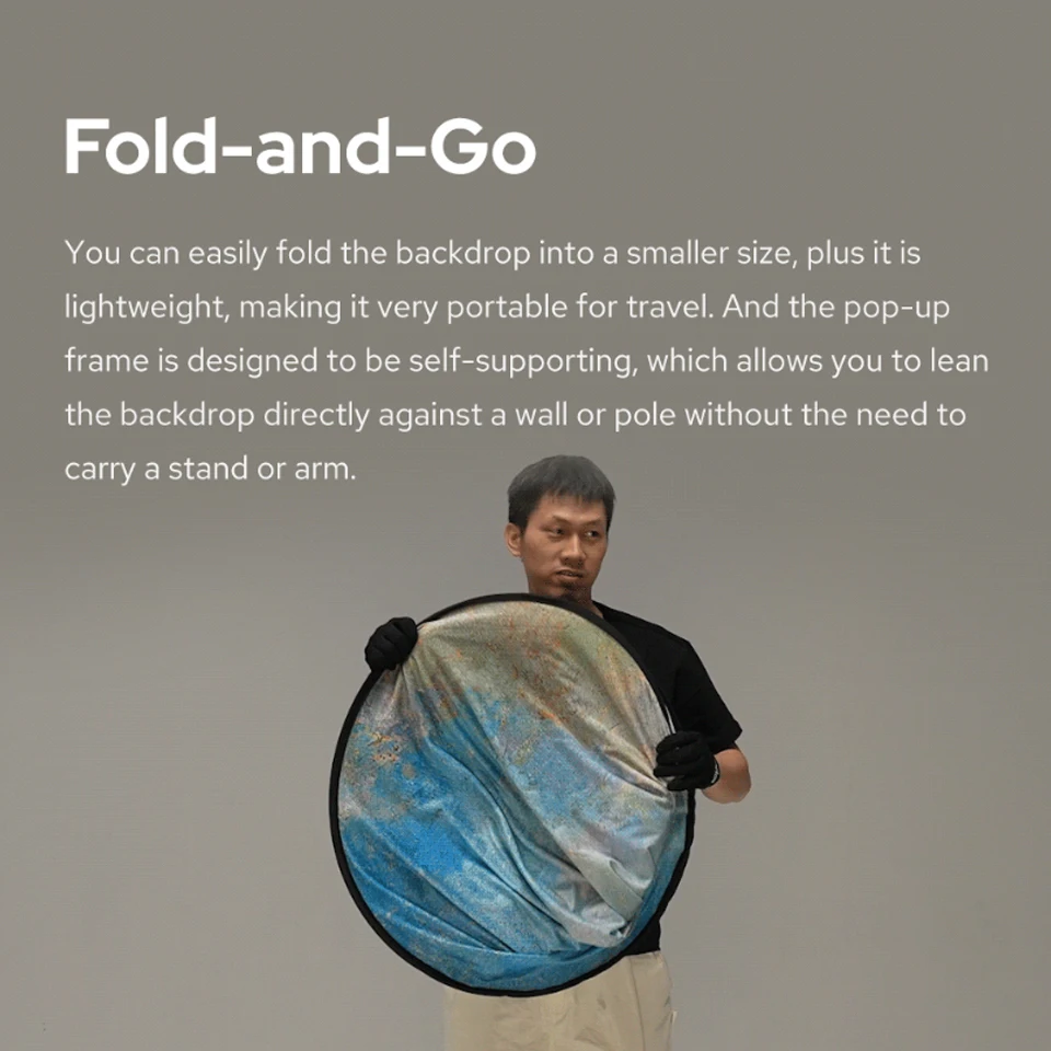 Godox 접이식 배경막 추상 질감 150*200cm 휴대용 야외 실내 인물 사진 배경 패턴 소품