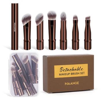 Double Ended Makeup Brush Set Detachable Travel Contour Concealer Brush Set Eyeshadow Brush Face Cosmetic Tools with Box Makeup 1