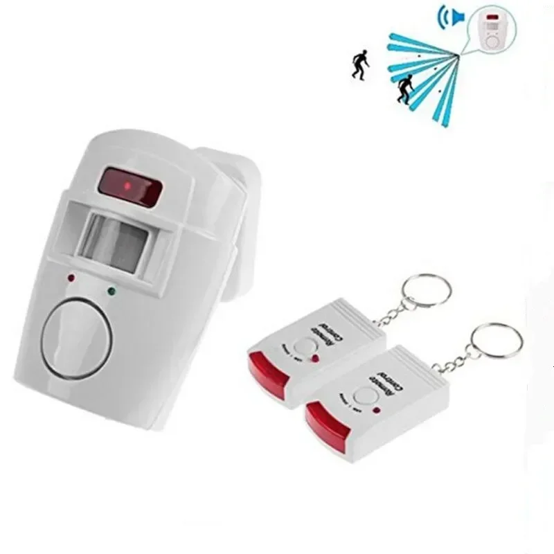 Security Alarm Smart Siren Alarm Wireless Alarm Motion Detector Wireless Remote Controlled Mini Alarm with IR Infrared Motion Sensor Detector & 105dB Loud Siren For Home Security Anti-Theft