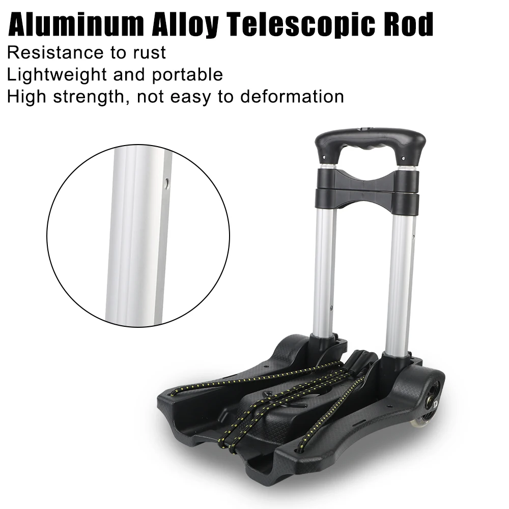 Hand Sack Foldable Barrow Folding Luggage Cart For Home Travel Shopping Two-wheel Trolley Portable Heavy Duty