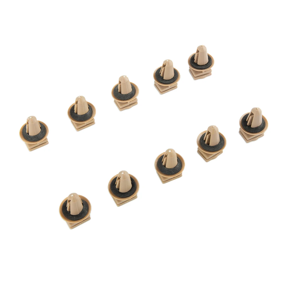 

10*Car Door Trims On Sill Entrance Clips Nylon Clip Fit For BMW 51477117532 For Into 10mm Hole Parts Replacement