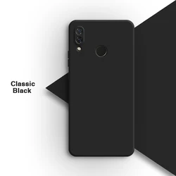 Premium Candy Phone Case - High-Quality Liquid Silicone, Straight Edge Design, Luxury Shockproof Protection for Huawei Nova 3 (Classic Black)