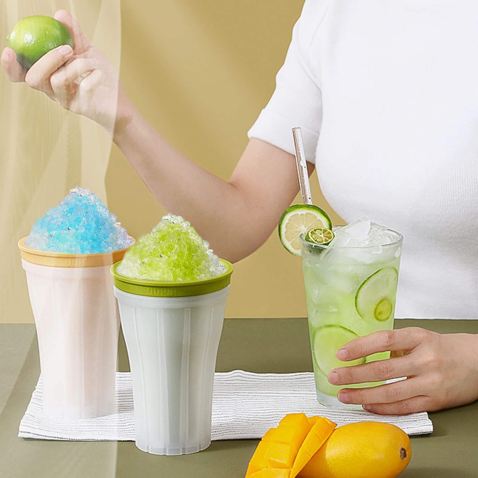 Summer Squeeze Homemade Milkshake Bottle 150mL pill-proof Smoothie Cup Pinch Fast Cooling Magic Cup Ice Cream Slushy Maker