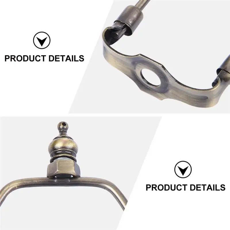 Carkio 7 Zoll Lampen-Harfen-Halter – Massiv Metall, Verkupfert, Inkl. Kugel-Endstück & Sattel Für Tisch- Und Stehlampen.
