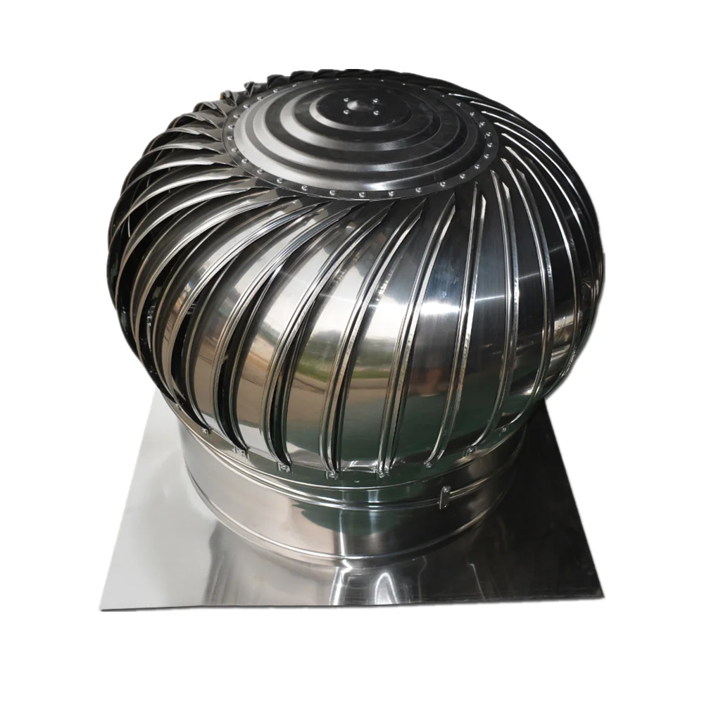 Stainless steel material wind driven circle turbine no power roof  ventilation fan - AliExpress