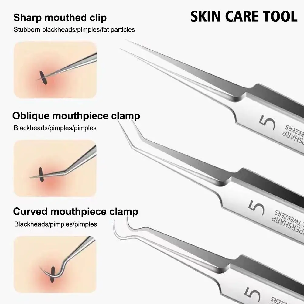 German Ultra-fine No. 5 Cell Pimples Blackhead Clip Face Acne Tweezers Remover Blackhead Salon Health Needle Tool Special B J1M4 tungsten needle sharpener tungsten electrode grinder ultra wide angle double wheel shaft tungsten electrode grinder special purp