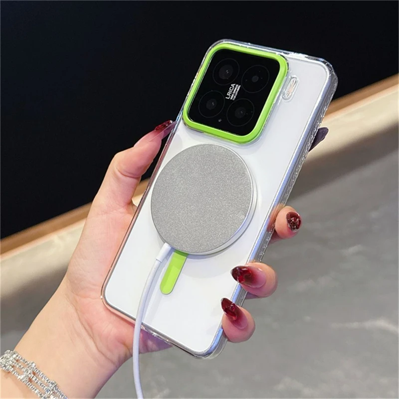 Magnetic Clear Hard Phone Case with Slim Fashion Bumper