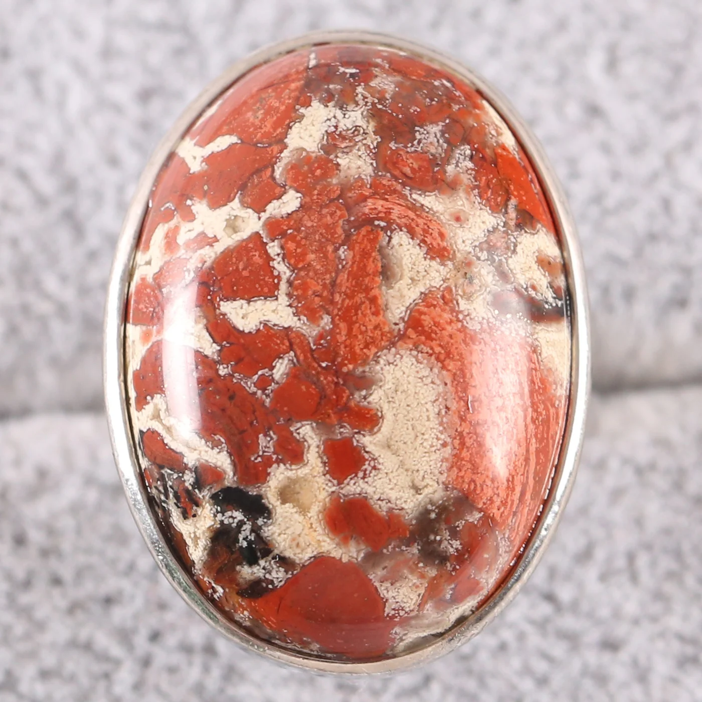 Anillo de dedo de cristal rosa con piedra natural, cabujón ovalado CAB, ópalo blanco, rodonita, malaquita, ónix, anillo ajustable para mujer y hombre