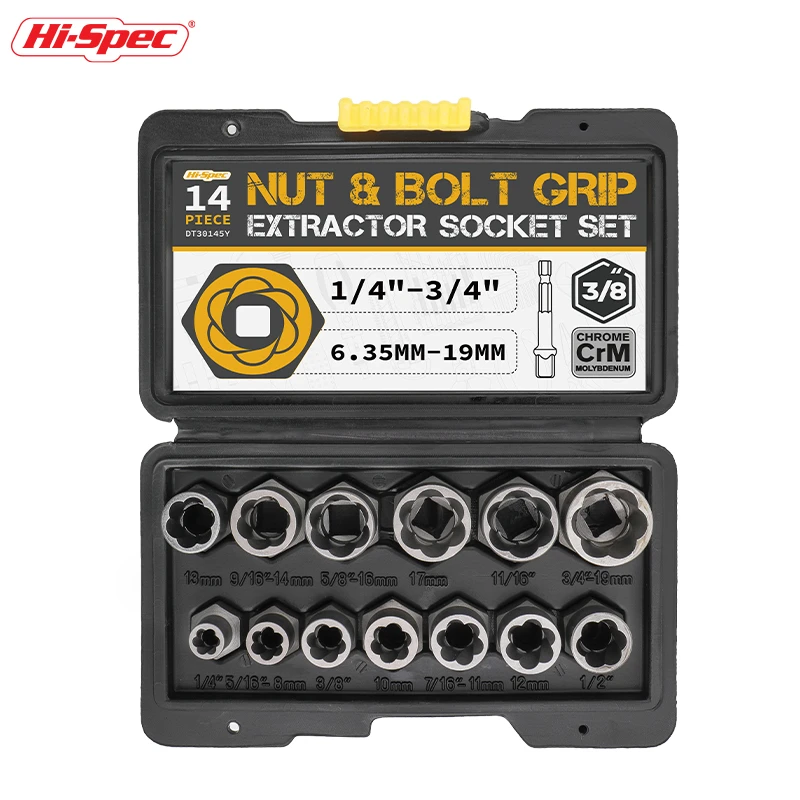 New Deep Impact Socket Protective Sleeve Tool Set Nut Bolt Extractor Tool 1/4-3/4 Bolt Removal Socket Tool Kit Chrome Molybdenum nut extractor socket impact bolt nut screw remover tool set sleeve set damaged rusty bolt removal tool