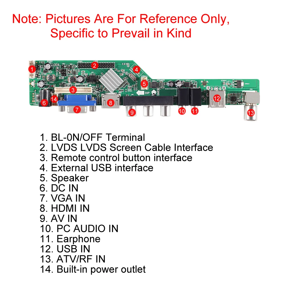 Universal Scaler Kit 3663 TV Controller Driver Board Digital Signal DVB-C DVB-T2 DVB-T Universal LCD UPGRADE 3463A With Lvds digital tv decoder tv tuner digital tv converter box