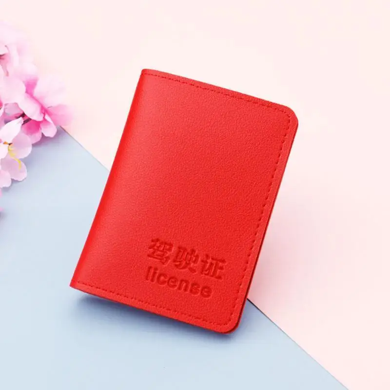 Synthetic Leather Wallet Vertical Russian Auto Driver's License Bag PU Leather Cover For Car Driving Documents Card Credit Holder