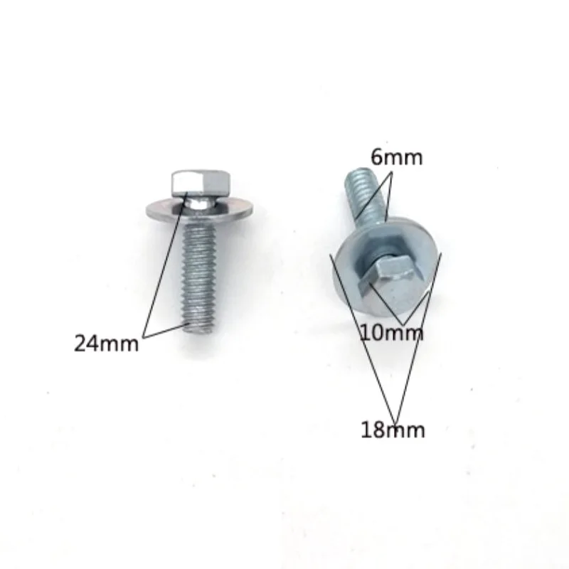 10pcs 자동차 바디 볼트 M6 엔진 커버 언더 트레이 스플래시 실드 가드 범퍼 펜더 라이너 리테이너 패스너 리벳 나사 6mm 8.8