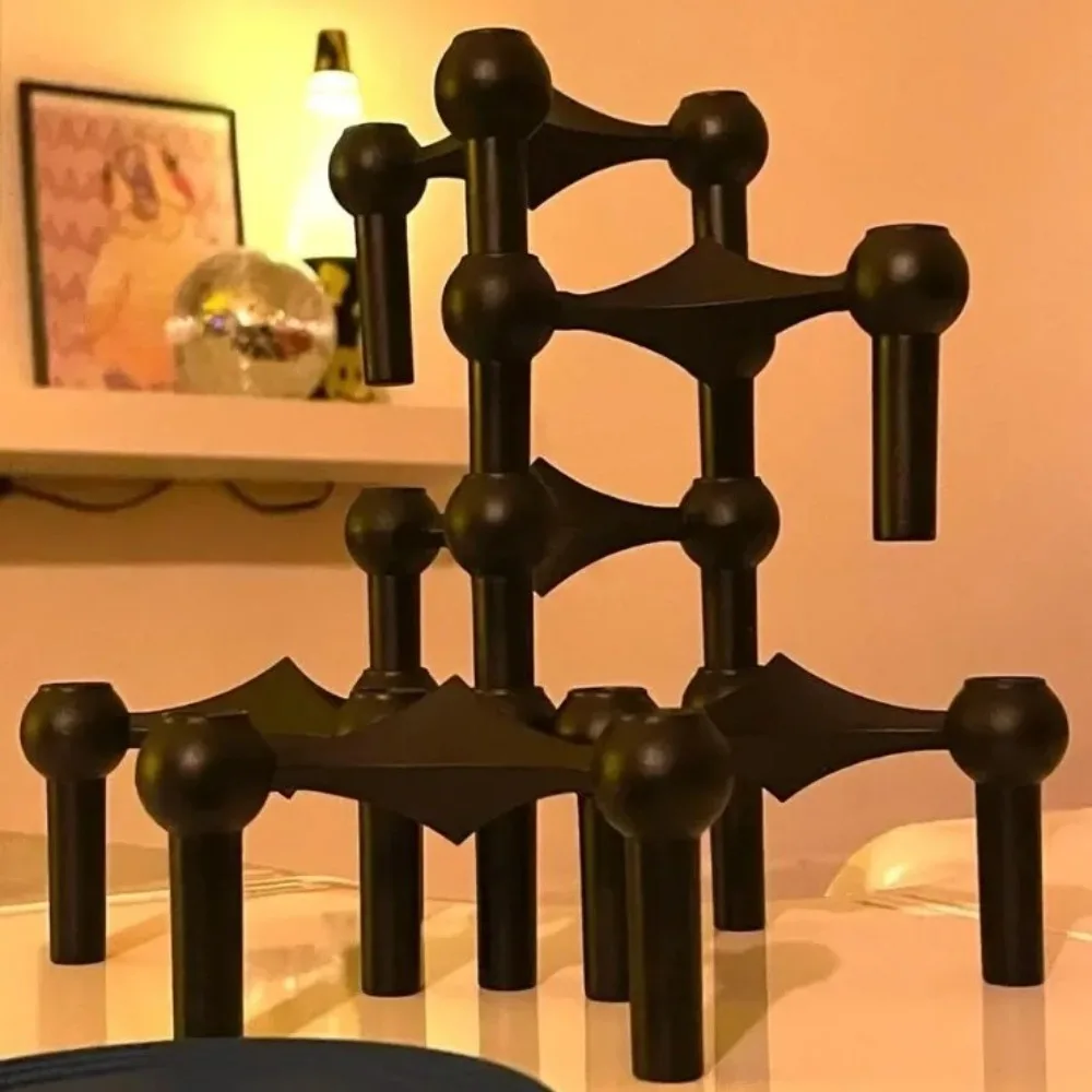 Metal Molecular Structure Candle Holder for Home Decor