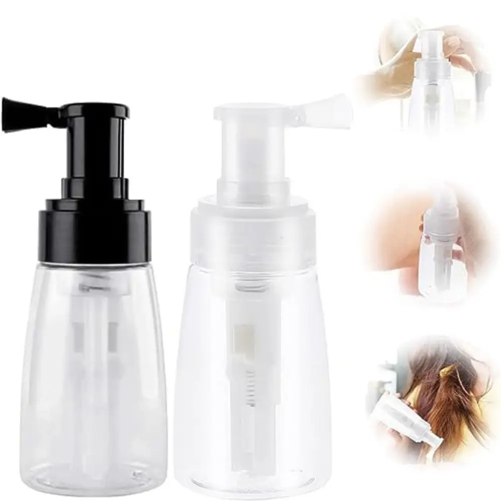 

Atomizer Powder Spray Bottle New Press Refillable Powder Puffer Bottle Portable Refillable Shampoo Bottles Dry Shampoo