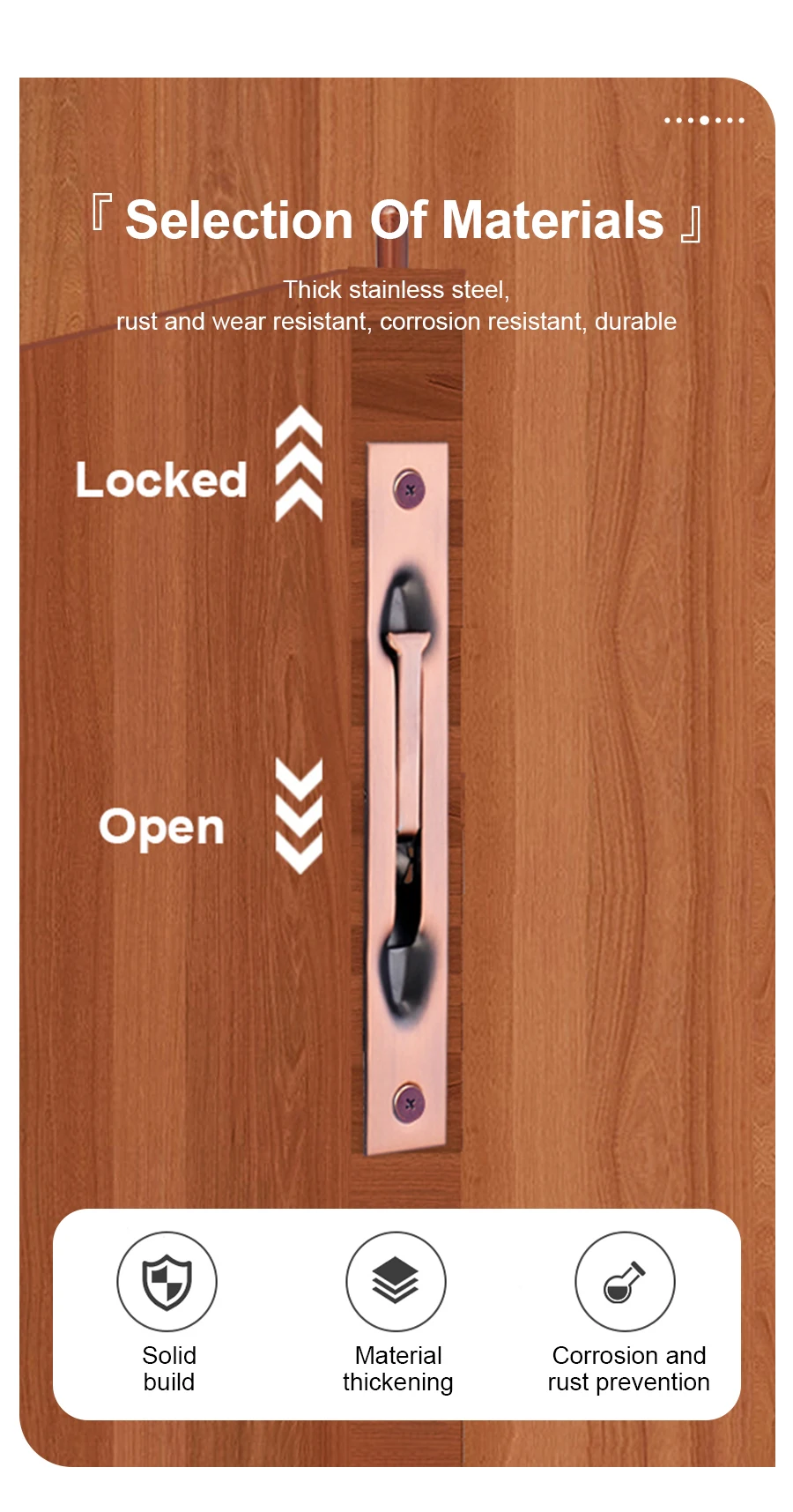 Description Picture 5 of item304 Stainless Steel Security Door Concealed Latch Female Door Concealed Latch Of The Earth And Earth Concealed Latch