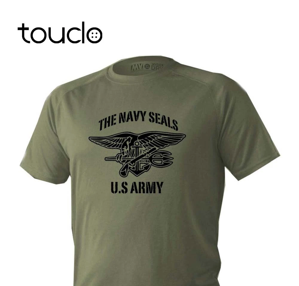 Fashion Hot T Shirt Mens Short Sleeve Green Olive Us Army Military Usa Navy Seals Tee Shirt Aliexpress