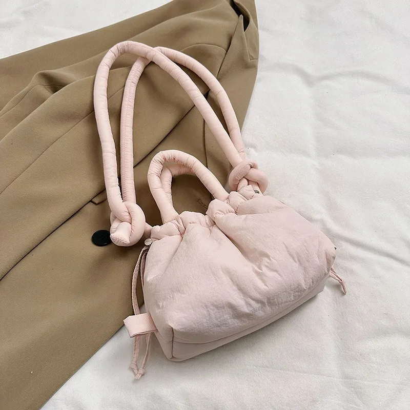 ตัวเลือกสินค้า กระเป๋าถือแฟชั่นเกาหลี กระเป๋าสะพายข้าง กระเป๋า Mini Tote ผ้า Soft Dacron สำหรับผู้หญิง