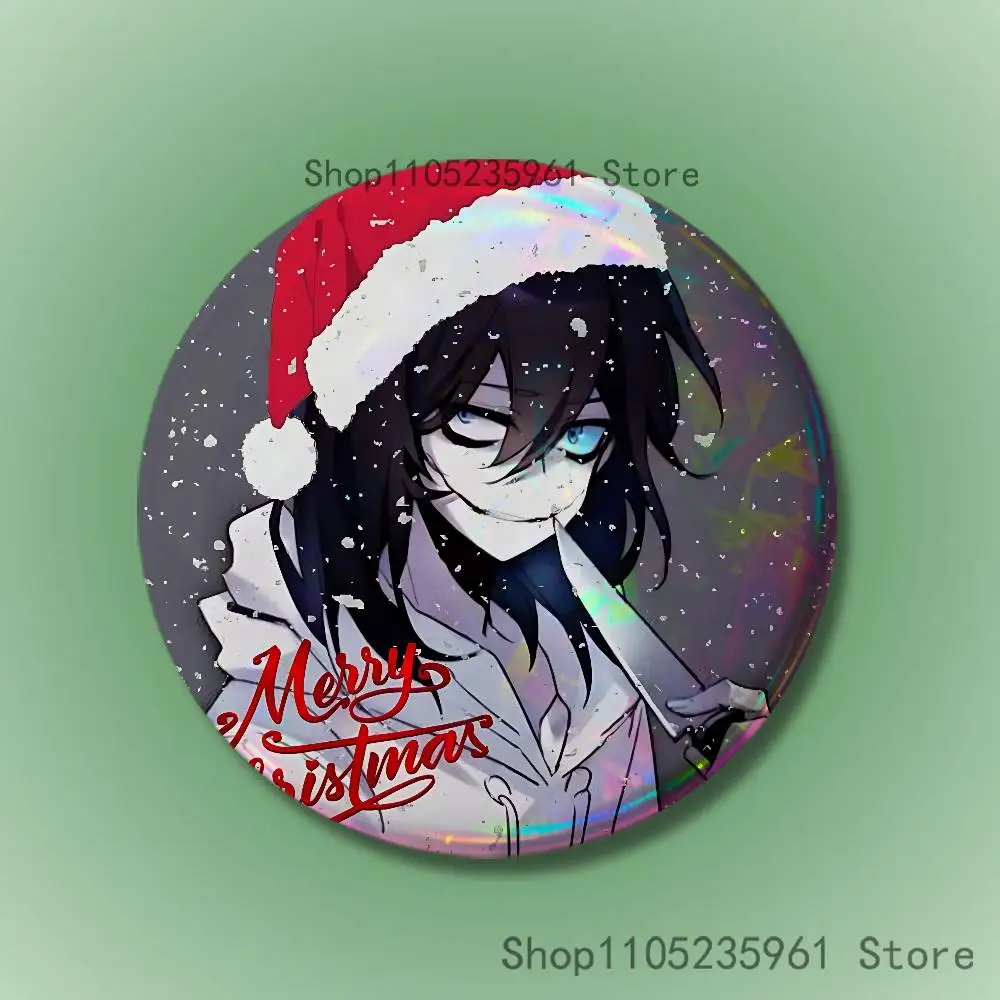 Jeff Art Killer Abzeichen 25 32 44 58 75 mm runde Cosplay Pin Fans sammeln Freunde Geschenke Brosche Souvenir Custom – Detail 6