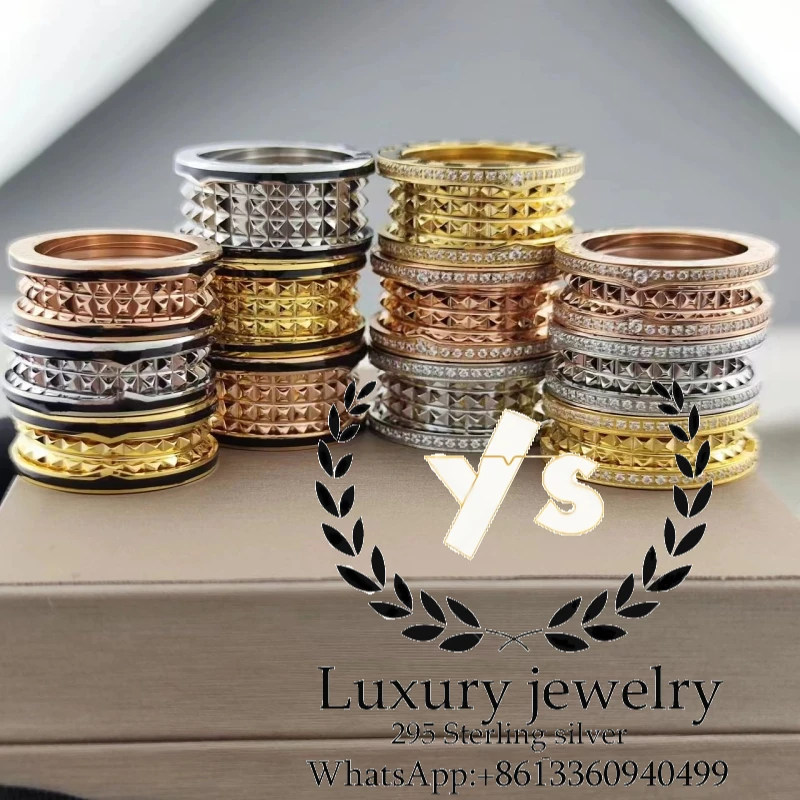 

Женское и мужское кольцо с заклепками, серебро 925 пробы