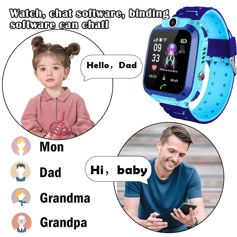 Children Mobile Watch, game, camera, Smart Watch Touch Screen SOS, children watch gift for boys and girls 4-12 years old 3
