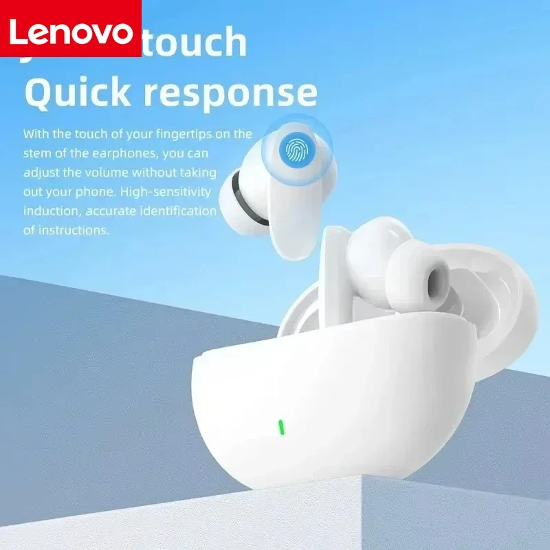 Lenovo Wireless Noise-Cancelling Wireless Bluetooth 5.4 Earphones TWS HiFi Sound Gaming Earbuds IPX5 Waterproof for Sports Daily
