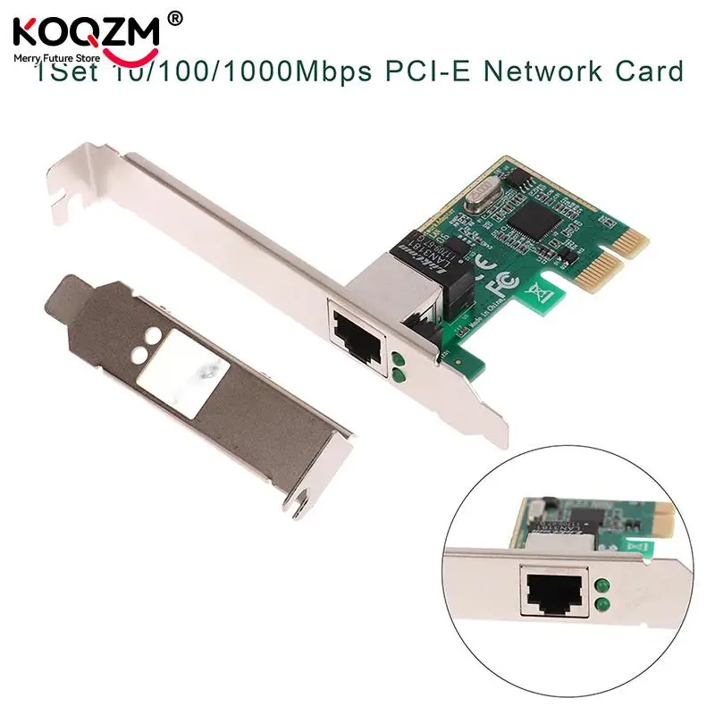 Сетевая карта 1000 Мбит/с Gigabit Ethernet PCI Express PCI-E, 10/100/1000 м, стандартный адаптер RJ45 LAN, конвертер, сетевой контроллер двухпортовая мини pci express gigabit network ethernet карта lr link 2217pt rj45 lan адаптер 10 100 мбит с pci e intel i350 чип