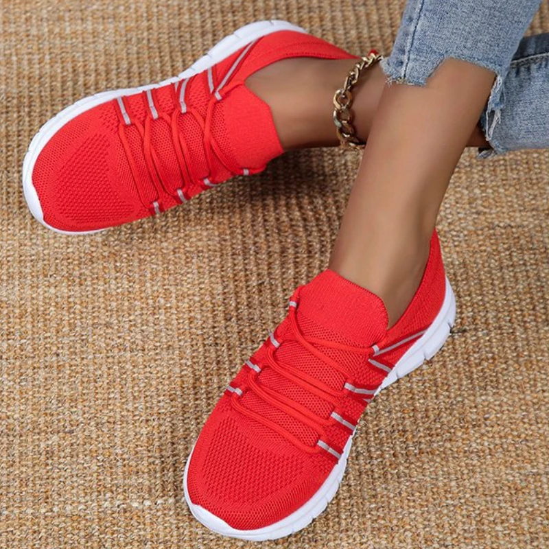 New Women Casual Shoes Fashion Fly Woven Mesh Breathable Sneakers Solid  Color Lightweight Comfortable Loafers Sapatilhas Mulher - AliExpress