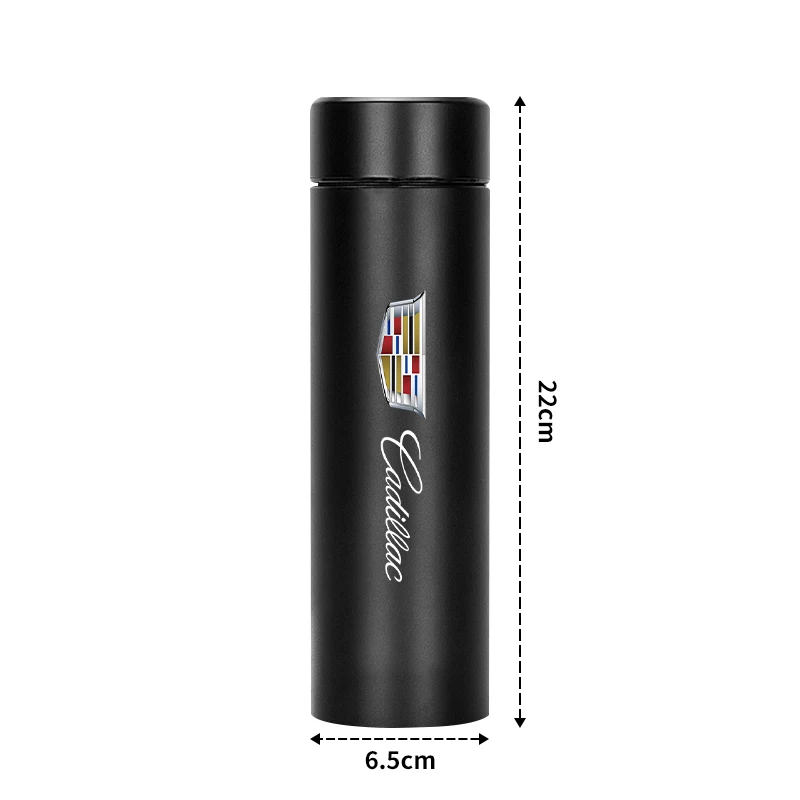 500ml 휴대용 차량용 스마트 보온병 온도 표시 컵 (캐딜락 XT4 XT6 CTS DTS STS XTS ATS BLS SLS CT5 액세서리용)